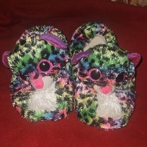 TY Rainbow Dotty Slippers Size 5/6